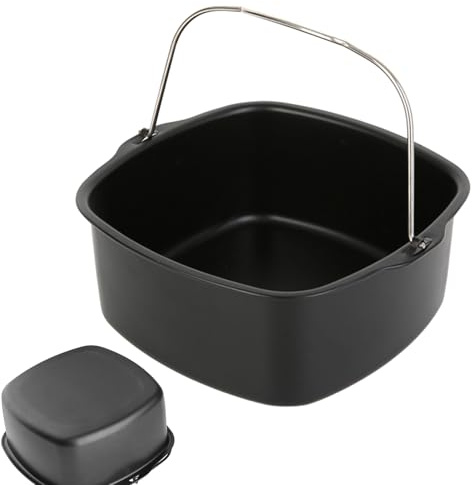 Générique Moule À Gâteau - Moule À Gâteau pour Air Fryer - Barils À Gâteaux Carré Accessoire De Cuisine Résistant À La Chaleur Facile À Nettoyer pour Appartement Dortoir Fêtes Brownies Cassata Pizza