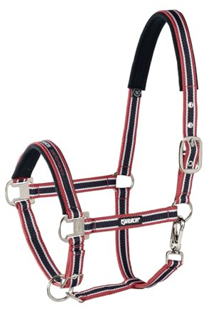 Eskadron Halfter Dornschnalle Vollblut Basic Performance Chili-White-Nightblue