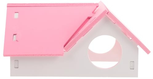 Gatuida Cachette à Rats et Chinchillas en Composite Bois-Plastique Rose, Matériau Sûr et Solide, Maison Sommeil Jeu des Petits Animaux