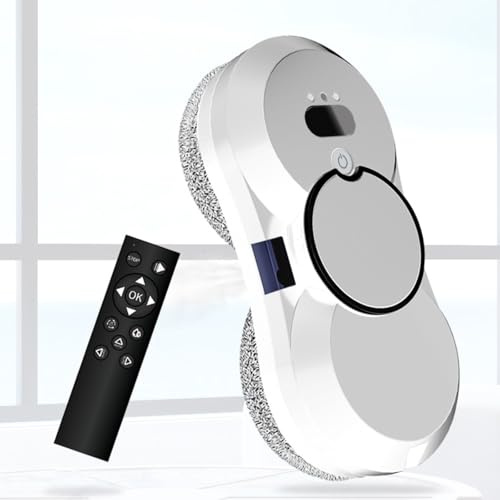 IRON JF Robot Lavavetri, Elettrico da 5600Pa, Navigazione Intelligente, Rilevamento dei Bordi, Telecomando, di Sicurezza E 10 Panni for La Pulizia, for Superfici Lisce