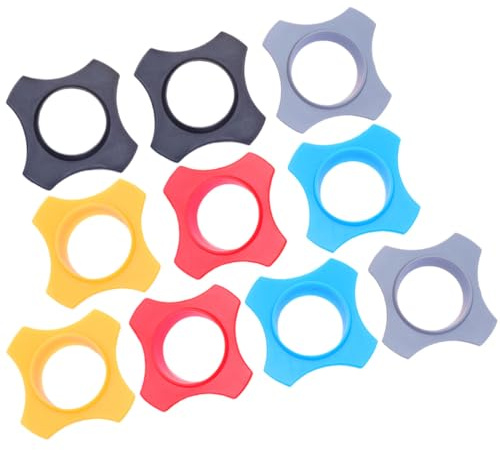 Alipis 10Pcs Microphone Anti-Roll Rings Rubber Shockproof Protective Bands with Anti-Slip Design, Multi-Color (Orange, Navy, Black, Grey, Red), Suitable for Handheld Mic Accessories and