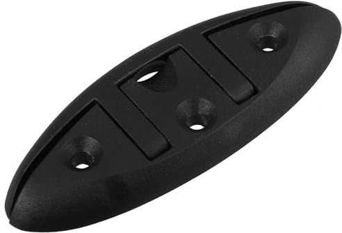 KAILIKETIY Crochet de Taquet en Nylon Noir pour Mât de Drapeau, Facile à Installer, Pliable, Adapté aux Cordons de Rideau et Cordes Yachts et Bateaux