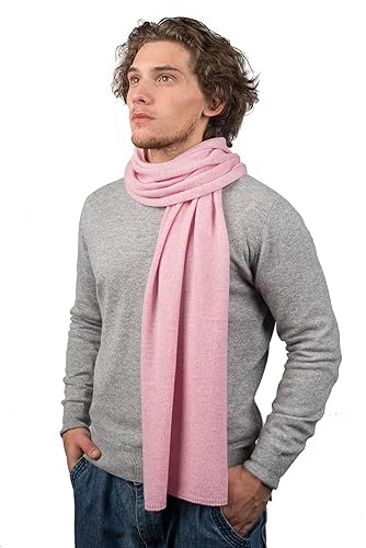 Dalle Piane Cashmere Herren Schal Uni 100% Kaschmir | Halstuch für Büro, Abend und Reisen, 200x35 cm, vier Jahreszeiten, Geschenk für Ihn, Made in Italy