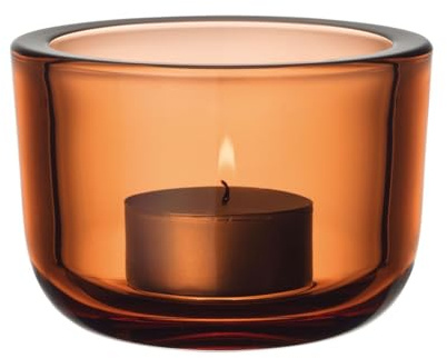 Iittala Valkea Teal.candleh. 60mm Sevilla orange, Glas, 6cm