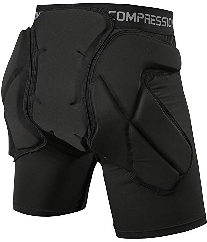 Shinestone Schützende gepolsterte Shorts, abnehmbare Schutzhose, Größe M, Schwarz