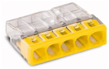 50 Morsetti a innesto WAGO Compact 5x 0,5-2,5 mm² gialli