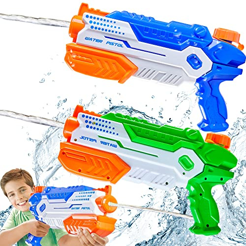 Yetech Water Gun，2 Pack Water Pistol with Large Capacity for Kids Adults | 26ft Long Shoot Range Powerful Pump Water Guns，Squirt Guns Blaster Toy for Pool Garden Beach Water Fighting