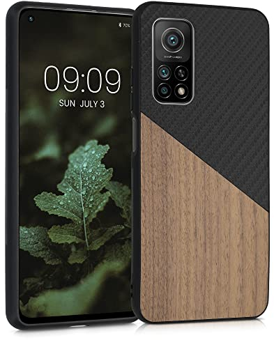 kwmobile Hülle kompatibel mit Xiaomi Mi 10T / Mi 10T Pro - Handyhülle - Handy Schutzhülle - Smartphone Cover - Dunkelbraun
