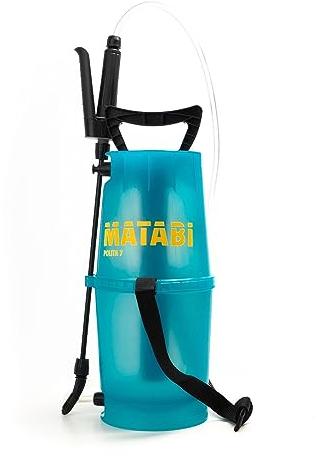 Matabi Polita 7 - Spruzzatore Manuale a Pre-Pressione - Capacità 5L - Ideale per Giardinaggio, Orto e Piante - Ugello Regolabile e Lancia in Fibra di Vetro - Serbatoio Traslucido - Fatto in UE