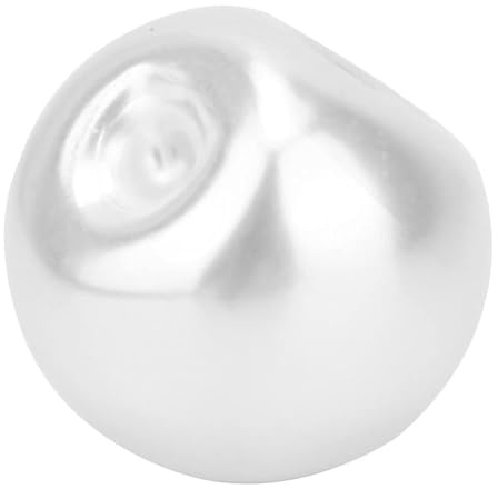 Beufee 50 Stück Runder Kunststoffperlenknopf, Weiß, 8mm, Nähknopf, DIY Schmuck, Broschen, Ohrringe, Anhänger, Armbänder