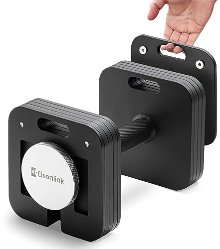 Eisenlink Kurzhantel 20kg (4kg-20kg) - Verstellbar Kompakt Hantel in Quadratischer Form mit Anti-Rutsch-Griff für Fitness Training Gym Zuhause (20kg×1)