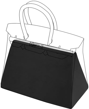DGAZ Soie Coussin de Sac à Main Pour Sac à Main de Luxe Birkin 25/30/35/40, Organisateur de Sac à Main Soie, Femmes Organisateur de Sac à Main (BK30, Noir)