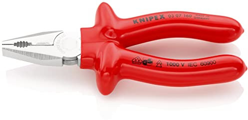 Knipex Kombizange, gebogen Schneidkraft → Kupferkabel: 10 mm harter Draht: 2 mm mittelharter Draht: 3,1 mm 160 mm VDE