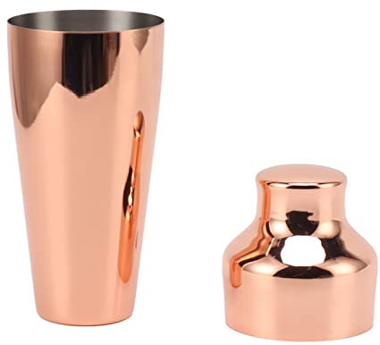 Coctelera, Coctelera de Barman de Estilo Francés a Prueba de Erosión Acero Inoxidable 304 para Viajes de Campamento (Oro rosa)