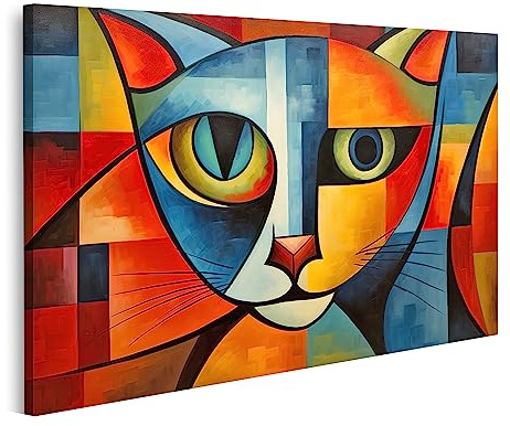 islandburner Bild auf Leinwand Abstrakte Katze Malerei Stil Pablo Picasso Haustiere Kunst Bilder Wandbilder Poster JBZJ-1P