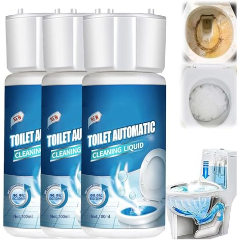 Splash Foam Toilettenreiniger, Spritzreiniger Schaumbildung für Toilette, WC Aktivsauerstoffmittel, WC Automatische Reinigungsflüssigkeit, Natürlicher Toilettenreiniger (3PC)