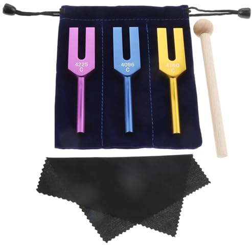 Tsudoku 4096 Hz 4160 Hz 4225 Hz Tuning Forks Set Tuning Forks Set Aluminum Alloy Fit for Sound Healing