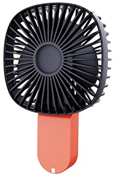 VELLOW 6-Inch Portable Desktop Fan,USB Rechargeable Quiet Air Circulator Oscillating Fans,3 Speed,for Home, Office, Travel, Camping,Outdoor */1697 (Color : Black, Size : Hand held)