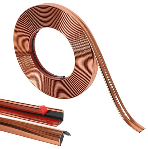 Modanature decorative autoadesive da 10 m, per parete, soffitto, parete, specchio, angolo, armadio, armadio e rivestimento automatico