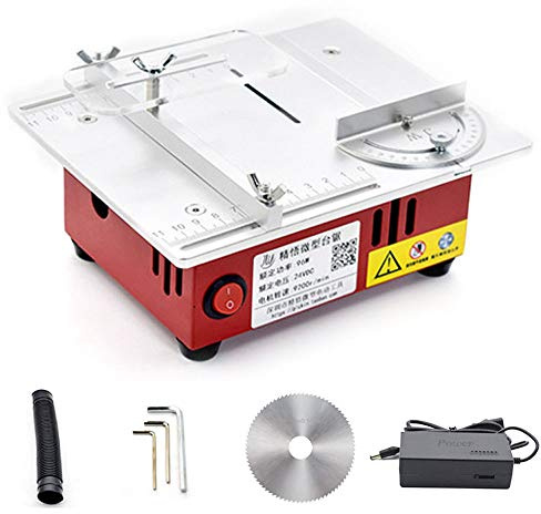 T30 Mini scie à Table multifonctionnelle scies de bureau électriques petit ménage bricolage outil de coupe banc à bois tour Cutter Machine Facile à utiliser pour les débutants et les pros(T30 Mini tab