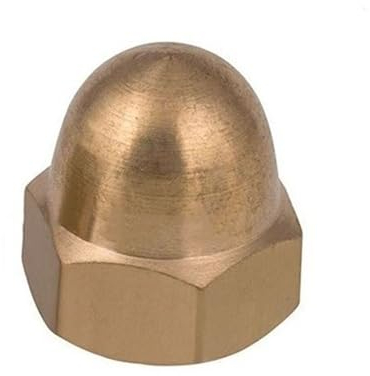 M3 M4 M5 M6 M8 M10 M12 M14 M16 M18 M20 Kupfer Sechskant Sechskant Hutmutter Messingkappe Dekorative Abdeckung Halbkreis Hutmuttern (Size : M6(5Pcs))
