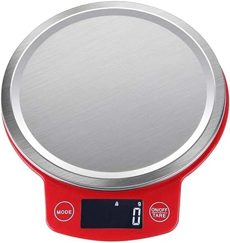 CVNIMV Balance Alimentaire de Cuisine Rouge 3Kg Balance électronique numérique Suspendue avec rétro-éclairage Cuisson des Aliments Cuisson Balance de Pesage échelle de gramme Durable ()
