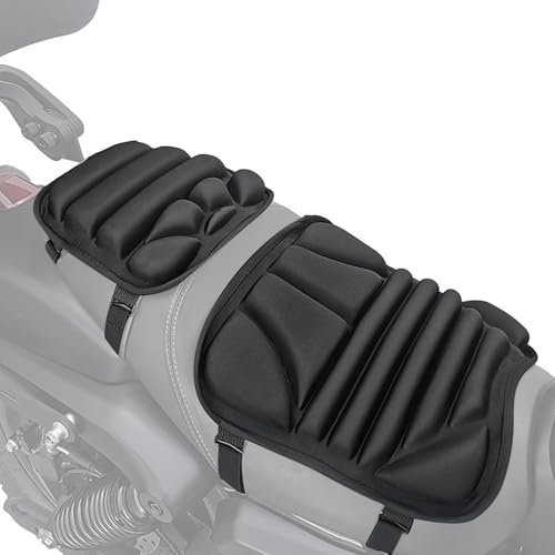 Smileshiney Cojín De Asiento De Motocicleta | Asiento Moto | Funda De Asiento Amortiguadora Transpirable, Para Carretera De Montaña, Viaje Largo, Protección De Cadera, Cómodo