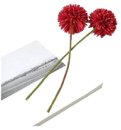 LXHZSY Hortensien Kunstblumen 5 Stück künstliche Pusteblumen, gefälschte Hortensien, Brautstrauß for Hochzeiten, Dekoration for Haus und Garten, Party, Hochzeit, Winter, Weihnachten(Red G929C)