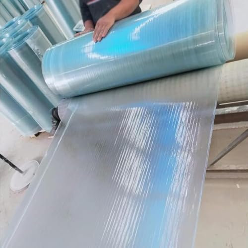 Polycarbonat Dachplatte 1,2 mm Glasfaserplatte,Klar Wasserdichte Gewächshaus Platten Stegplatten Ersatz Verkleidungspaneele,Für Garten,Carport Vordächer,Terrasse,Balkon,Anpassbar (1m x 2m)