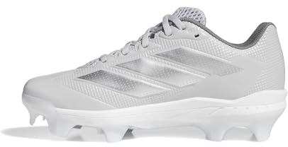 adidas Women's Adizero Instinct 2.0 TPU TD Softball, Team Light Grey/Silver Metallic/White, 9.5