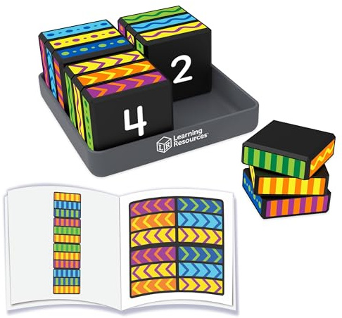 Learning Resources Brainometry Cubed, età 6+, Gioco educativo, Pensiero critico e enigmi logici, Sfide, ghioci Fidget e abilità Cognitive