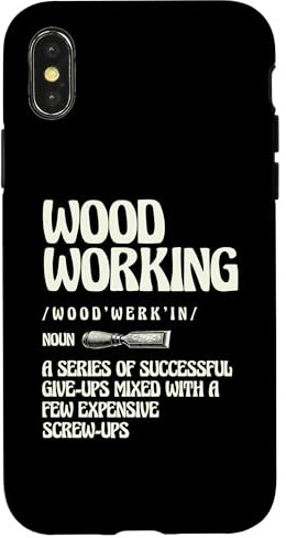 Coque pour iPhone X/XS Définition du travail du bois Tour tourneur à bois