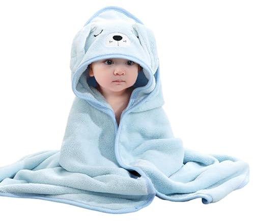 HAGOT Coperta per cuccioli blu per bambini, 1 pezzo, 80 x 80 cm