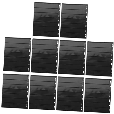 LALAFINA 10 Sheets Stamp Album PVC Stamp Holder Storage Coin Collector Supplies