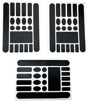 LinJianTing ZHUUO 3PCS Black Bicycle Frame Chain Protection Pad Anti-Scratch Chain Sticker Film Cover Easy-Install Durable Protectors Black