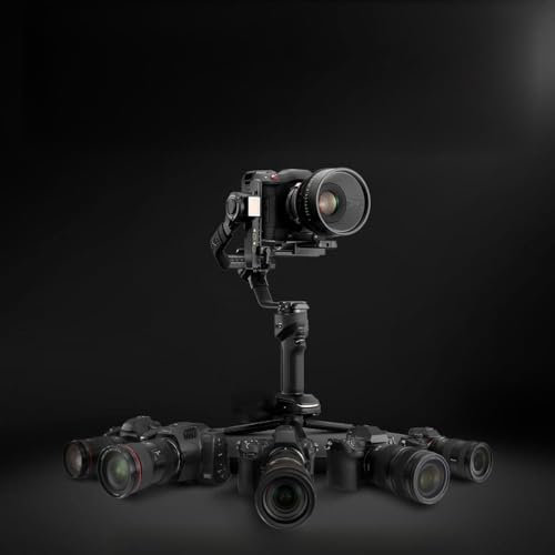 Rankomu CRANE 4 Standard Handheld 3-Axis Gimbal Stabilizer, 6kg Load Bearing, Built-in 10W LED Light, PD Fast Charging Battery, Mini Tripod, Carrying Case for DSLR Cameras