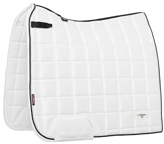 LeMieux Loire Classic Dressurquadrat - gewebter Satinstoff - atmungsaktiv & weich - Bambusfutter - Schabracken für Pferde - Reitausrüstung und Zubehör