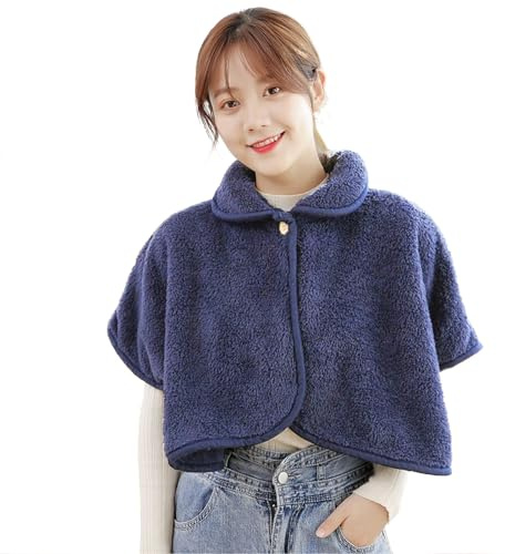 FakeFace Plüsch Schulterumhang Warm Schulterschal Schulterwärmer Winter Schultertuch Verdickt Nackenwärmer Nacken-Wärmeauflage Schulter-Schal-Umhang Wrap Open Front Cape für Schulter, Hals, Rücken