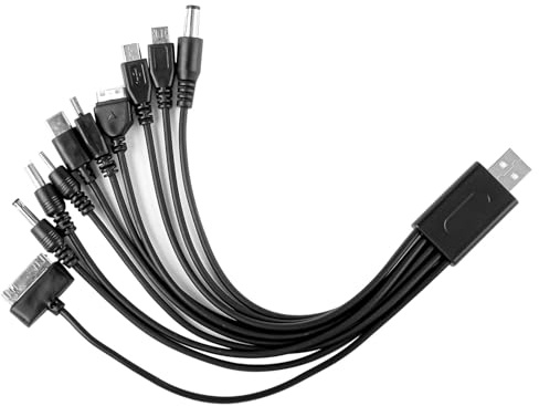 Hopzab 10 in 1 Universal USB Ladekabel Multi Ladegerät mit mehreren Köpfen Kompatibel mit iPhone, Samsung, Huawei, LG, Sony, Nokia, PSP, Android