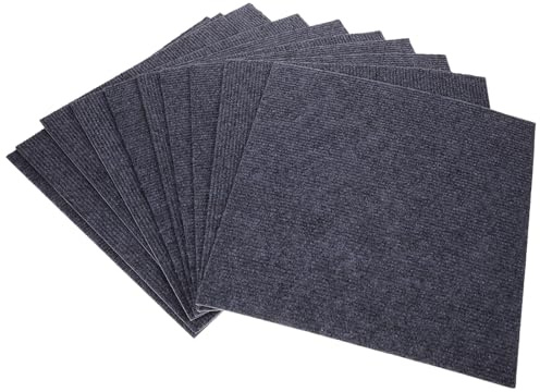 POPETPOP 10pcs Thickened Crawling Mat Square Carpet Tiles Padded Floor Tiles for Easy DIY Installation as Carpet Flooring for Playrooms Living Areas