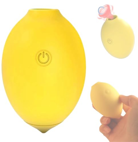 Vibrators for Woman,Lemon Adult Sex Toys with 10 Vibrating Sucking Nipple Clitoral Stimulator Vibrator,3 in 1 Toy Massager,Portable Waterproof Sex Toys Couples Suction Massager (Pin Charging)