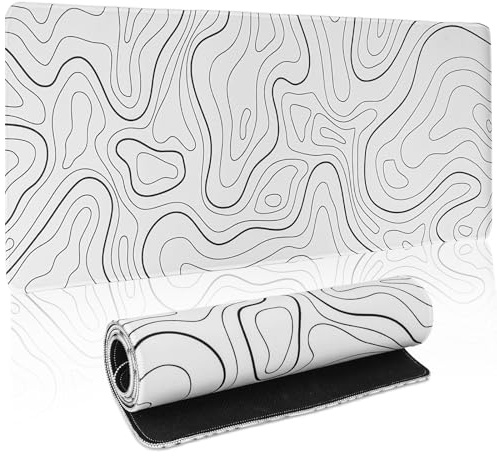 Srotmirw Extended Gaming Mouse Pad, Large Desk Mat with Non-Slip Base