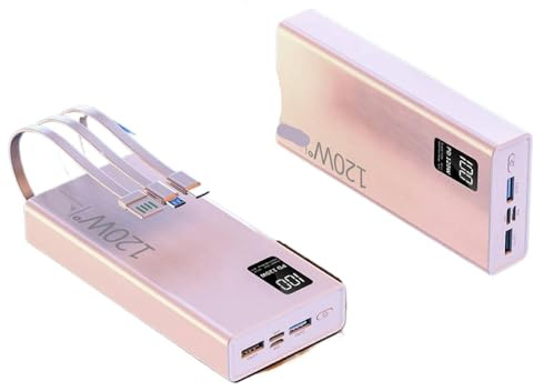 eRgDFS Power Bank da 50000 mAh con Ricarica Super Veloce da 120 W Compatibile con Diversi telefoni cellulari(Green (with Line))