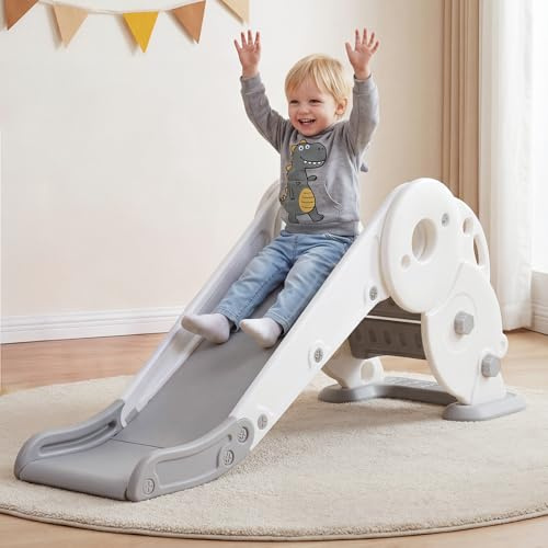 FUKEA Kids Slide,Indoor Toddler Slides Child's Freestanding Slide with Climbing Frame for Toddlers Age 1-6, Outdoor Garden Baby Slide(Rabbit)