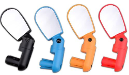 FOYTOKI Specchietto Retrovisore per Manubrio Bici Nero in Abs con Installazione Facile e Specchio Piatto ad Alta Luminosità per Bici Pieghevole