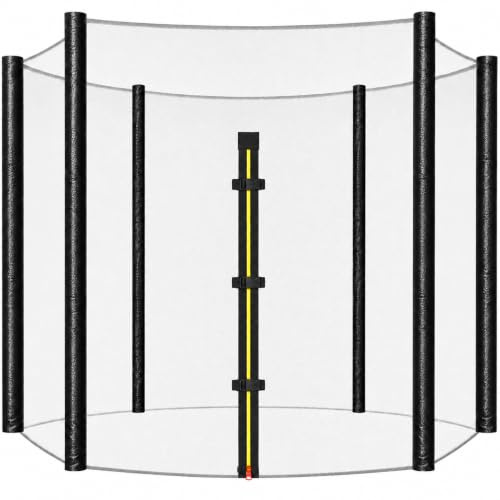 Clever Leon Ersatznetz für Trampolin Außennetz Sicherheitsnetz Höhe 180 cm | Reißfestes PE-Netz UV-beständig wetterfest verstärkte Ränder Reißverschluss mit Steckverschlüssen einfache Montage
