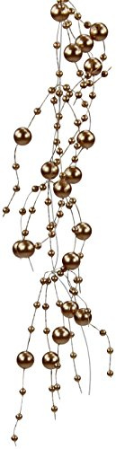 DECOLINE Deko Perlenkette 60cm Bronze