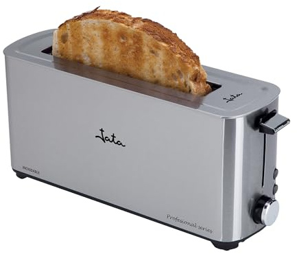 Jata TT1043 Breitschlitz-Toaster, Edelstahl, Grau