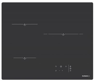 De Dietrich DPV7550B plaque Noir Intégré Plaque avec zone à induction - Plaques (Noir, Intégré, Plaque avec zone à induction, 1200 W, Rond, 14,5 cm)