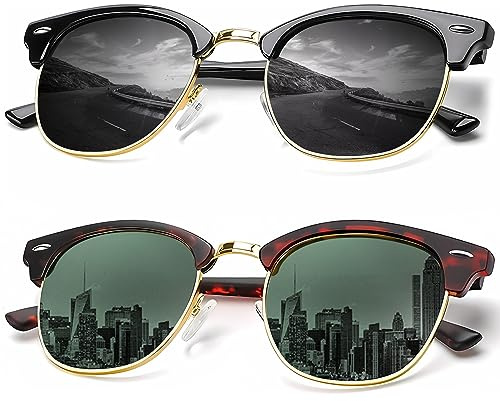 KALIYADI Unisex Polarized Retro Classic Trendy Stylish Sunglasses for Men Women Driving Sun glasses UV Blocking